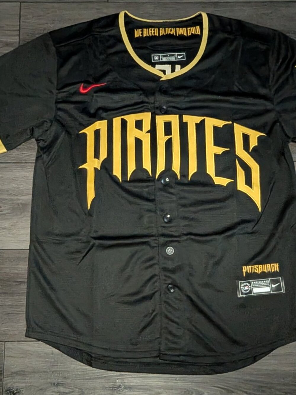 Konnor Griffin #6 Pittsburgh Pirates 2026 City Connect Baseball Jersey - Picture 7 of 9